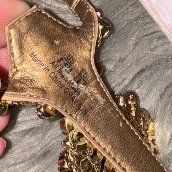 Sam Edelman Grayson Rhinestone Thong Sandals Size 8.5 - Picture 6 of 11